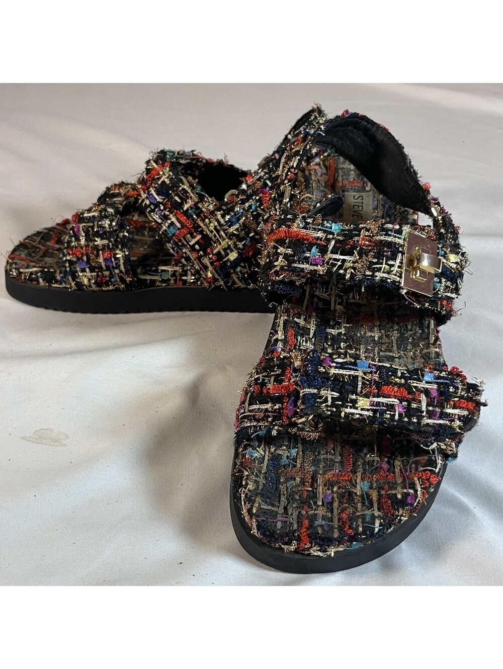 Steve Madden Mona Slingback Sandals Women's Black Multicolor Size US 8.5/9